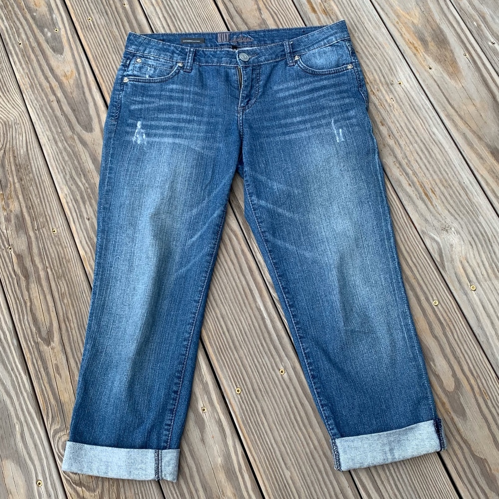 KUT from the Kloth Catherine Boyfriend Denim Capri